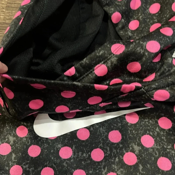 Nike girls black and pink polka-dot hooded sweatshirt size xl - Picture 3 of 5
